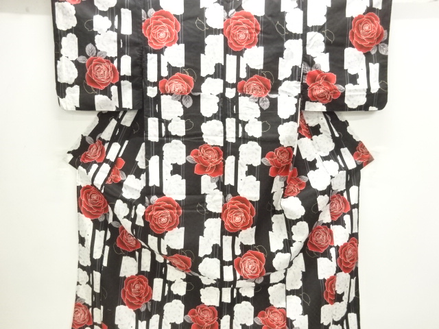 JAPANESE KIMONO / YUKATA / COTTON / ROSE